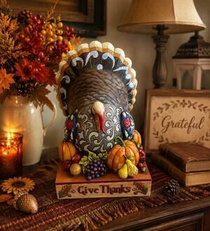 Jim Shore Heartwood Creek Give Thanks Turkey Figurine 4012600 w/ Box 2008